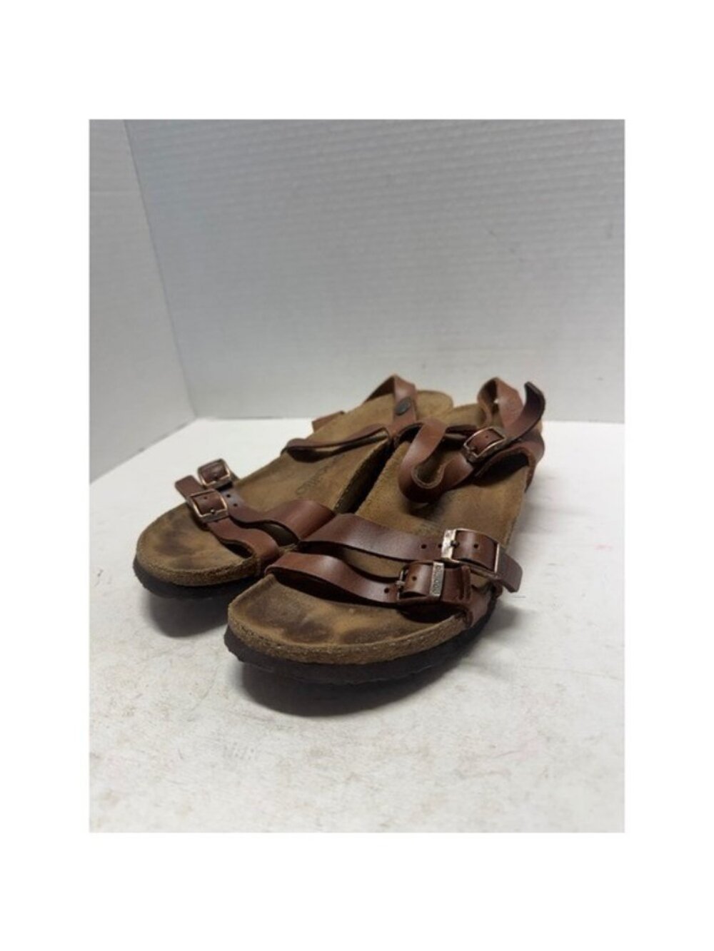 Papillio by Birkenstock Tabora Brown Leather Strappy Slingback Sandals Size 37 7
